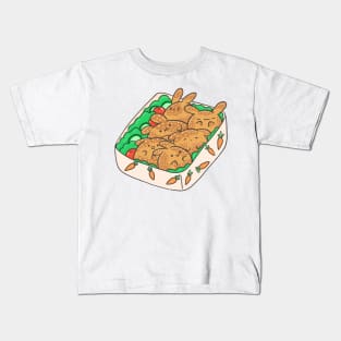 Honey Sesame puff bunnys salad Bento box Kids T-Shirt